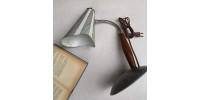 Lampe cornet vintage en métal